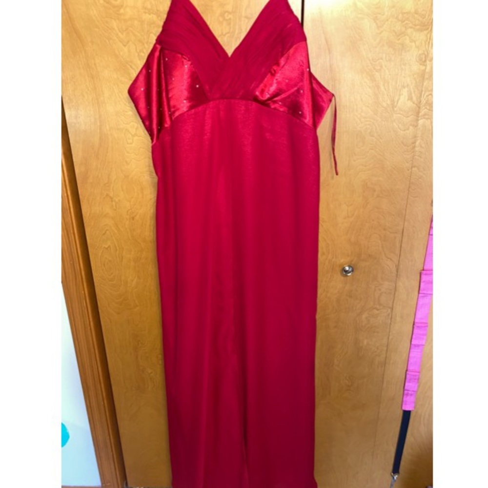 Red Prom Dress with Crystals